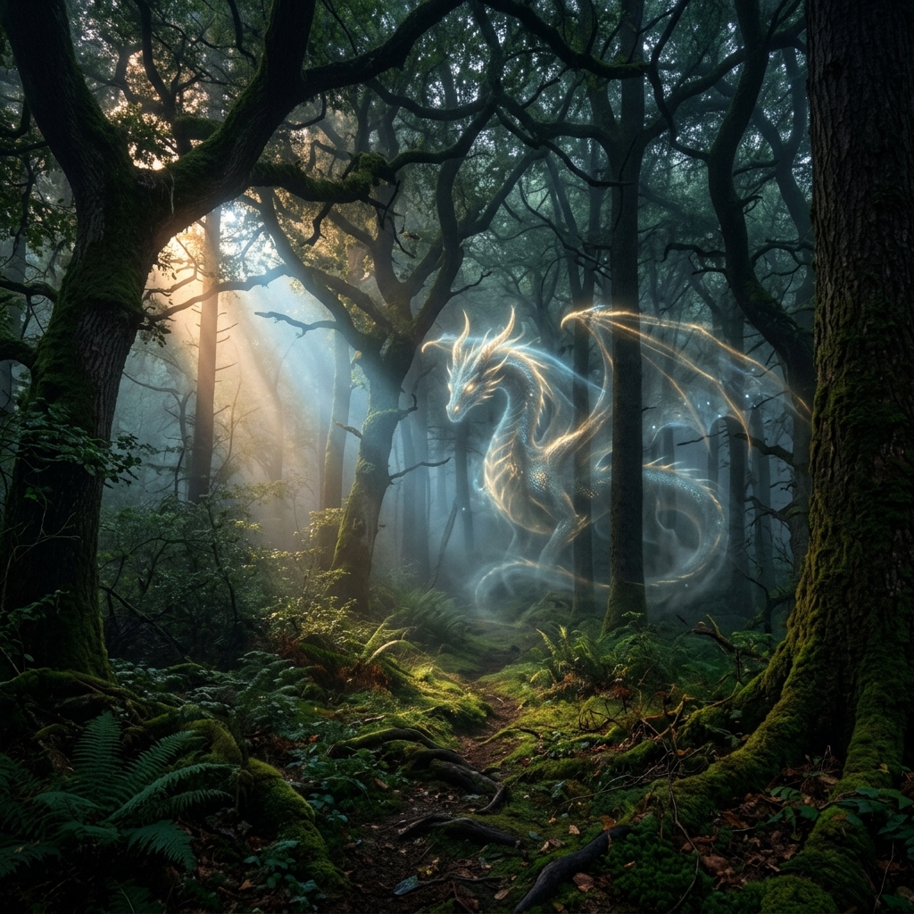 Rencontre mystique en forêt